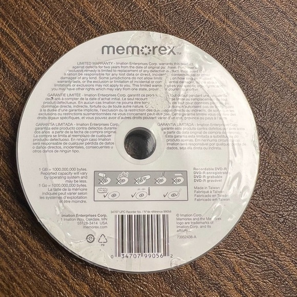 Dvd-r 10PK Memorex CDS - Picture 2 of 2